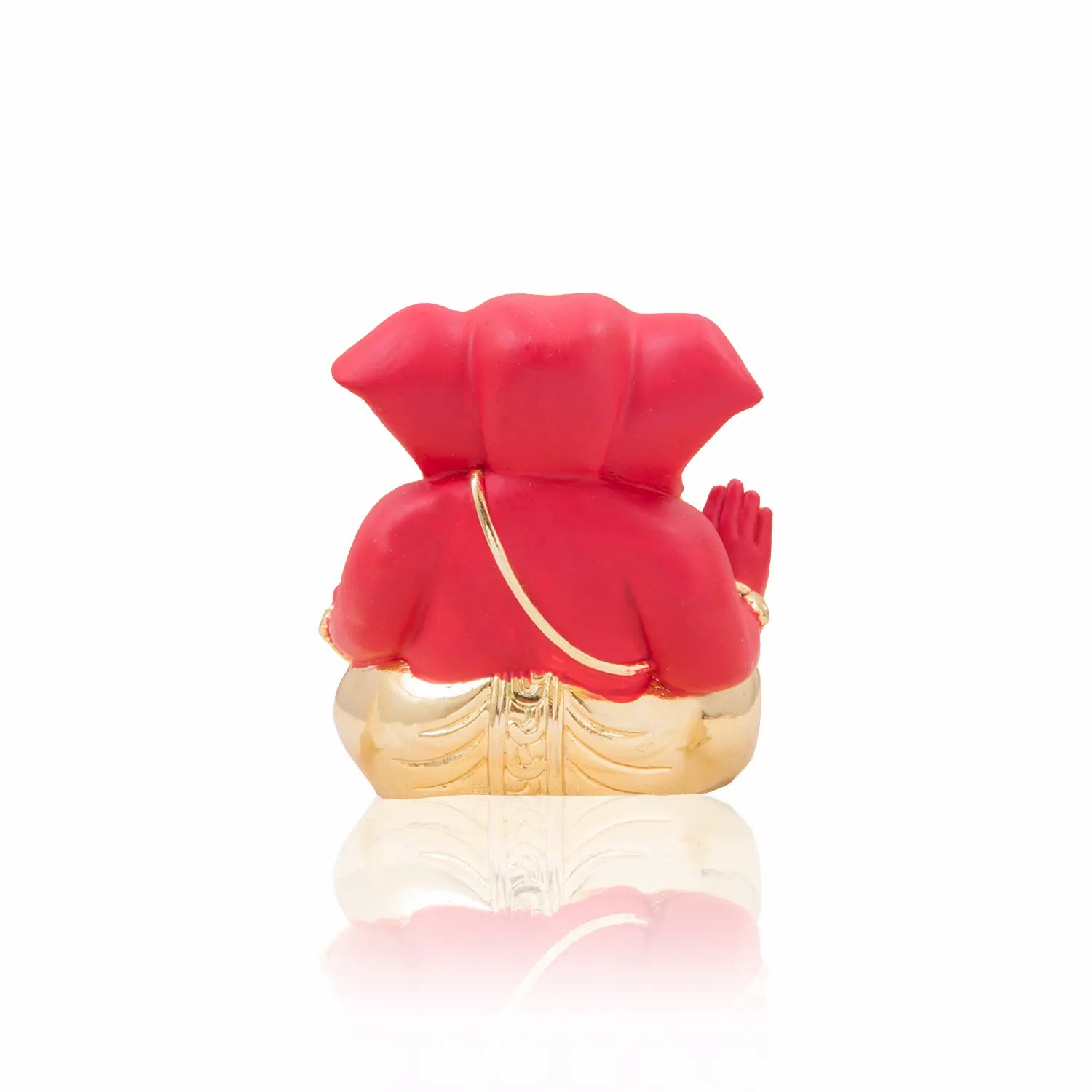 Small Ganesh Idol for Car Dashboard & Home Decor – Gold Plated Terracotta Finish (2.6 Inch) | Gold Art India