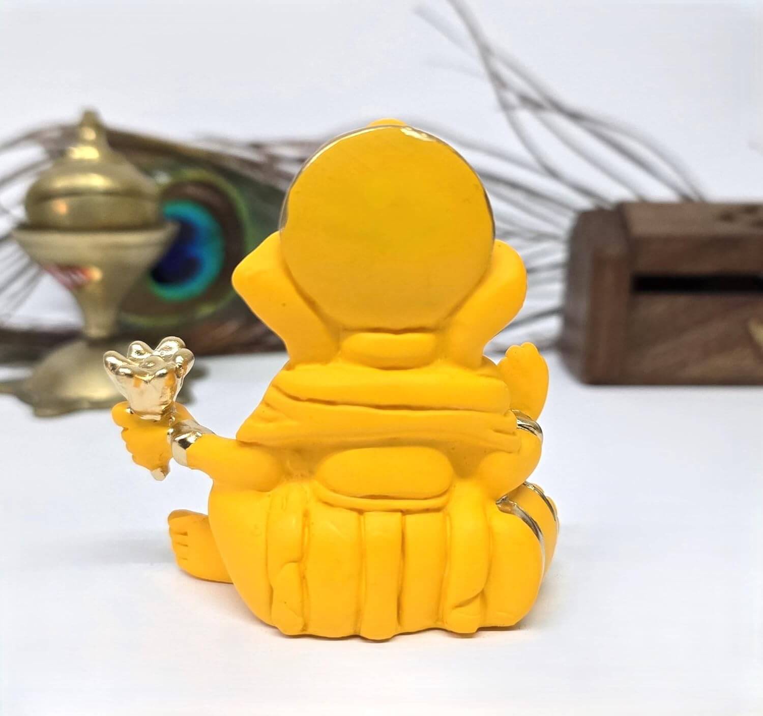 LORD GANESHA : Takiya Ganesha Mango Terracotta Color | Car Dashboard | Gifting | Return Gifts