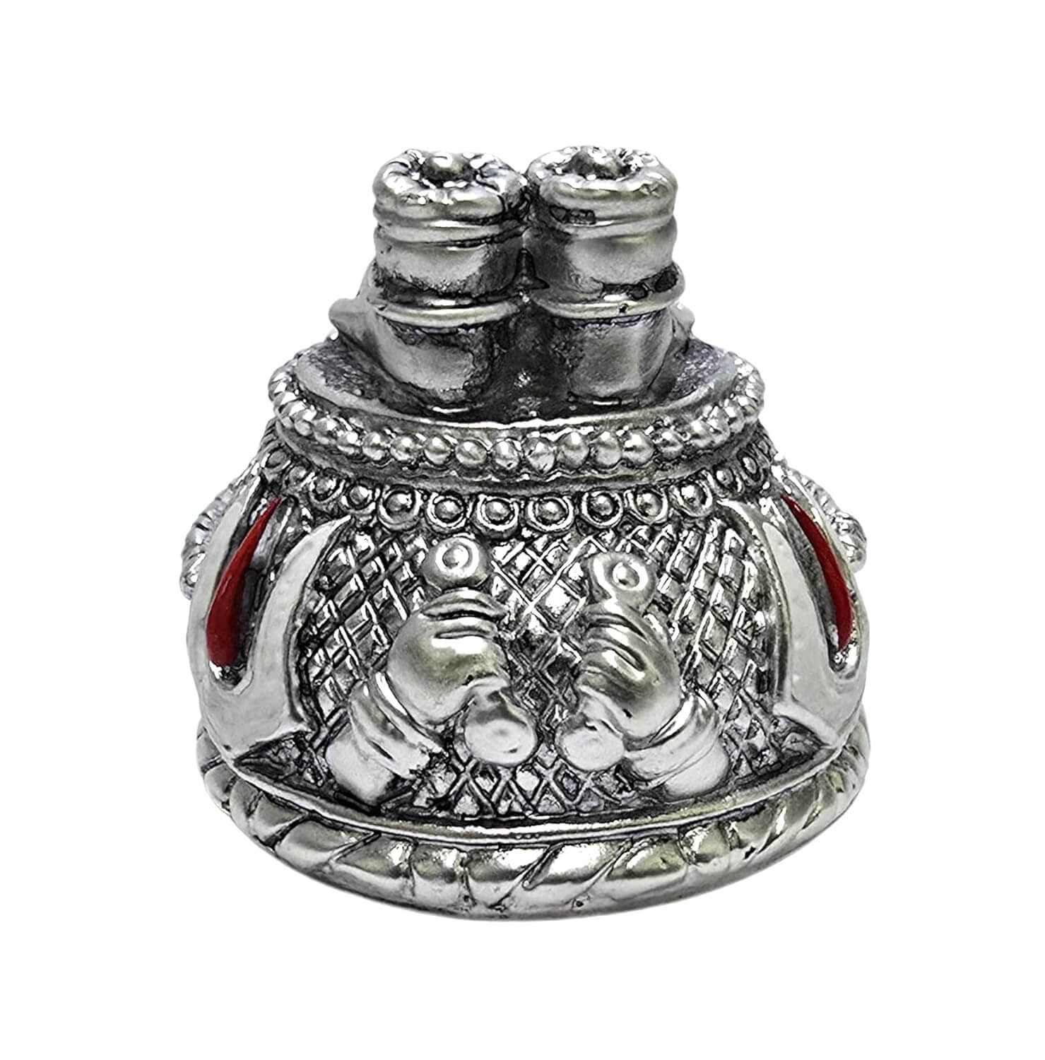 2 Inch Hanuman Charan Paduka in Antique Silver Finish – Ideal for Home Temple Decor