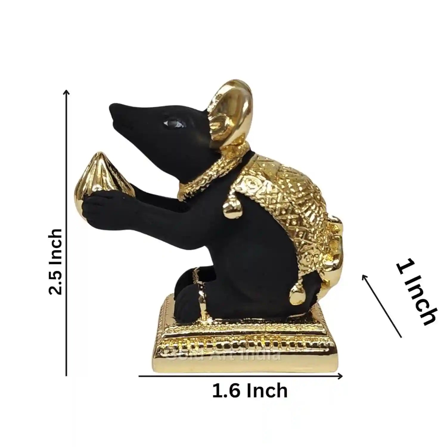 2.5 inch Mushak idol size chart – ideal for desk, mandir, and gifting