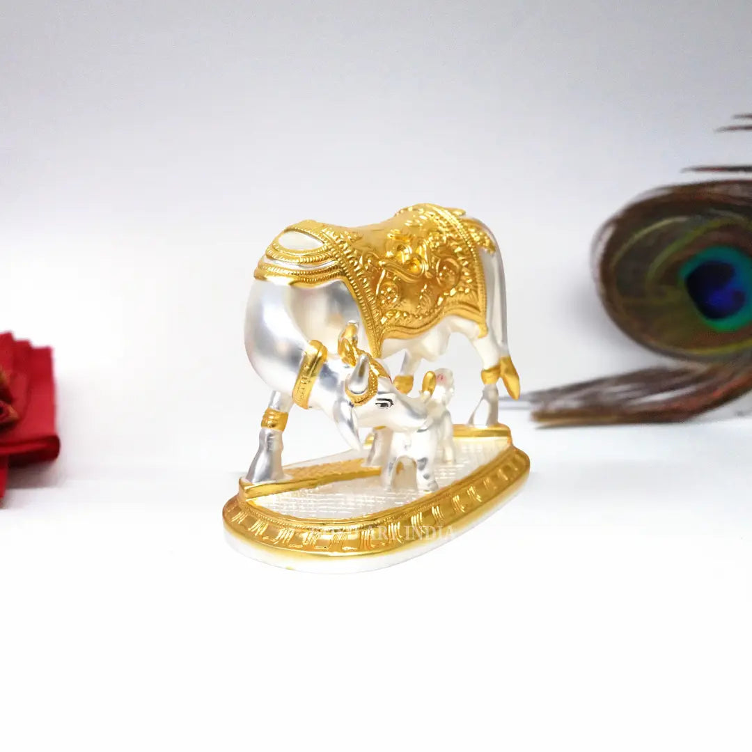 Kamdhenu idol placed perfect for Vastu, puja rooms, or home decor