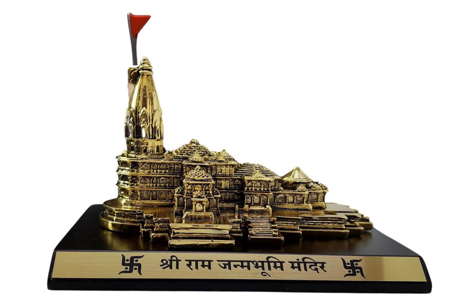 Handcrafted Ayodhya Ram Temple model with detailed architecture – angled view