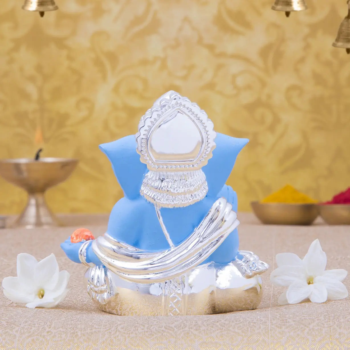 blue-silver-ganesha-idol-back