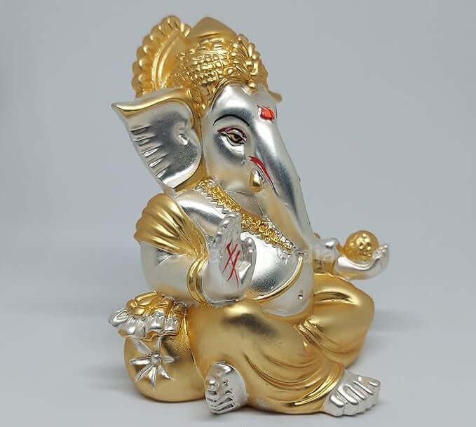 Gold and Silver Plated Ganesha Idol for Office & Return Gift