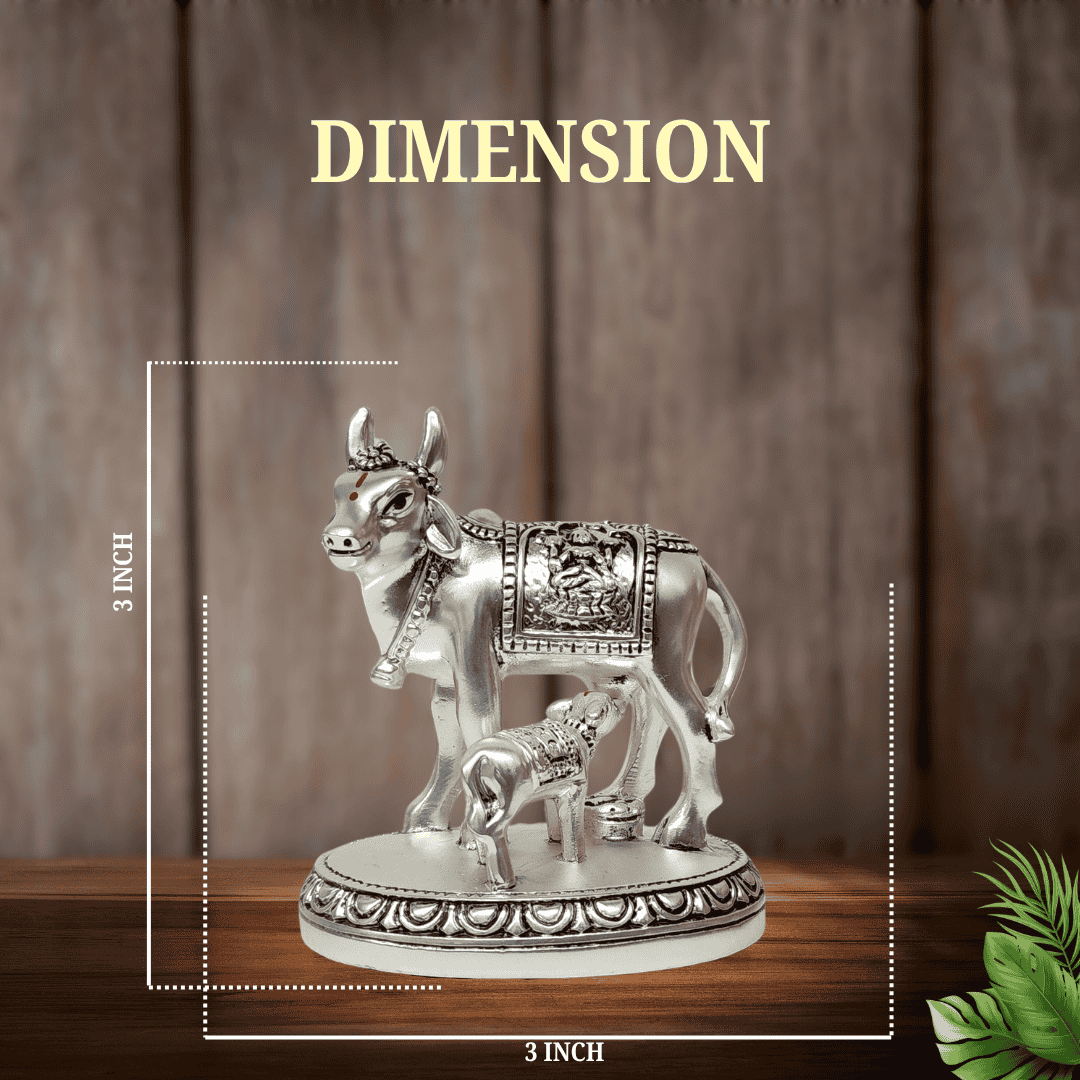 Dimensions of Kamdhenu Cow and Calf idol