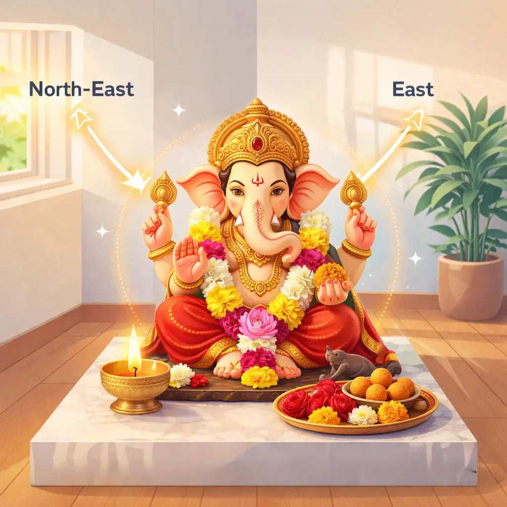 Where to Place Ganesha Idol at Home for Good Luck (Vastu Guide)