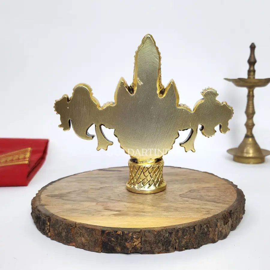 Antique gold Plated lord balaji idol 4.5 inch back view