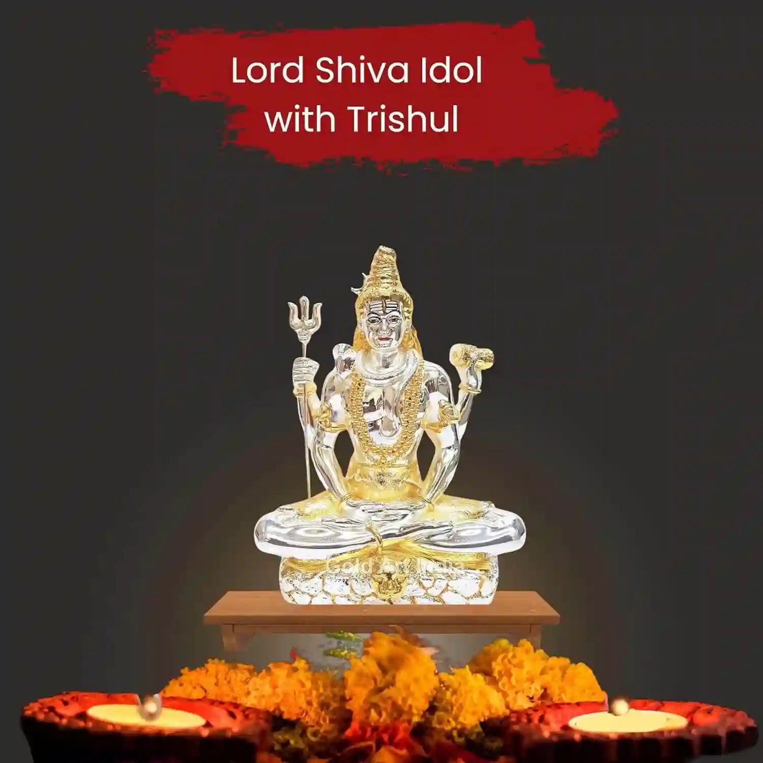 Lord Shiva Idol Title Card – Divine Decor for Home or Mandir