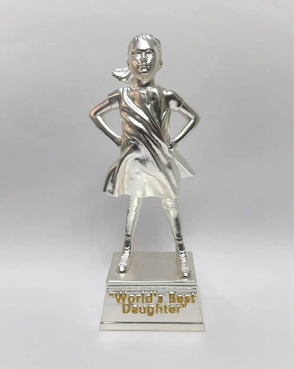 Best Daughter Figurine – Silver Plated Fantasy Trophy | World's Best Daughter Gift by Gold Art India