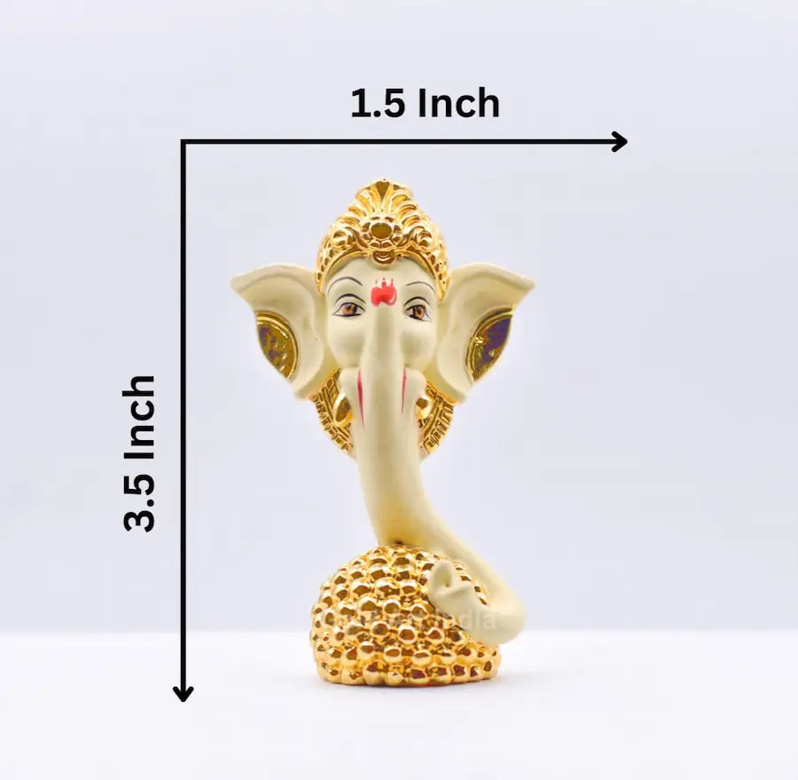 gold plated ladoo ganesh hx3.5 w 1.5